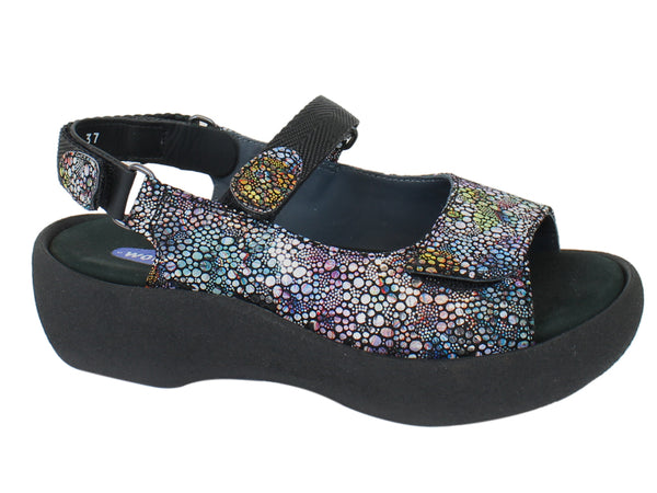 Wolky Sandals Jewel Black Multi side view