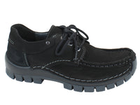 Wolky Shoes Fly Black Nubuck side view