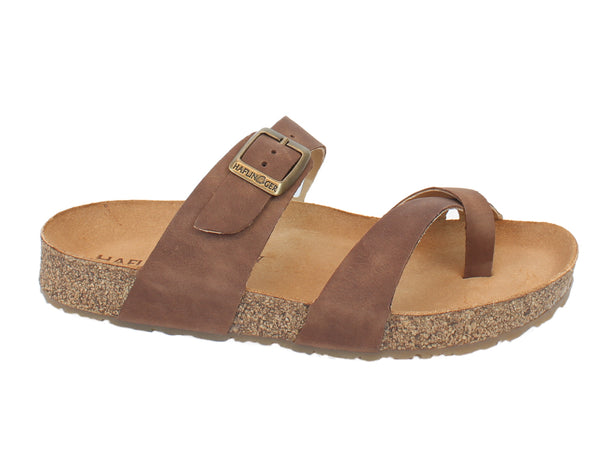 Haflinger Women Sandals Juno Brown side view