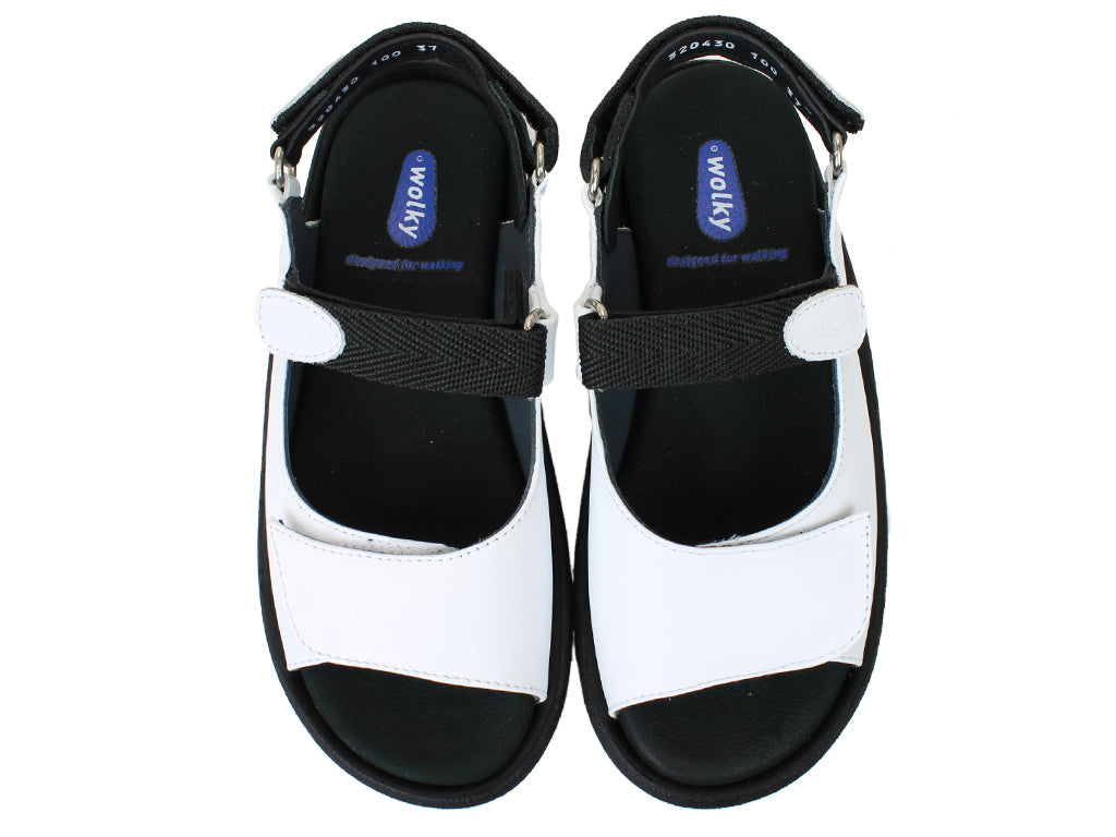 Wolky Sandals Jewel White upper view