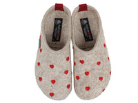 Haflinger Clogs Grizzly Sweetheart Beige upper view