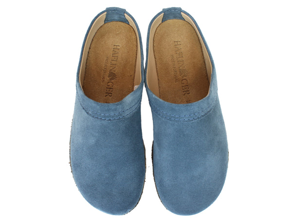 Haflinger Leather Clogs Malmo Jeans upper view