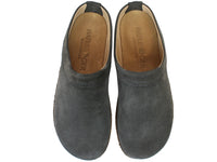 Haflinger Leather Clogs Malmo Graphite upper view