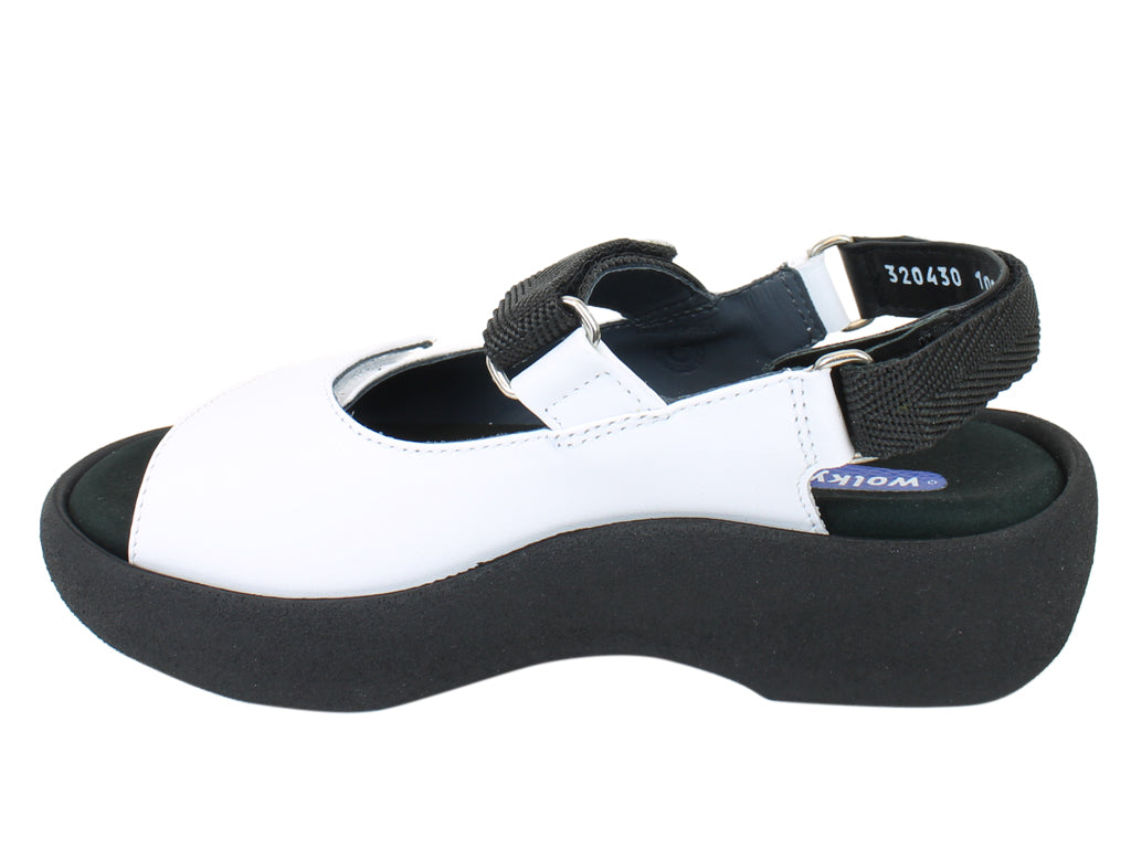 Wolky Sandals Jewel White side view