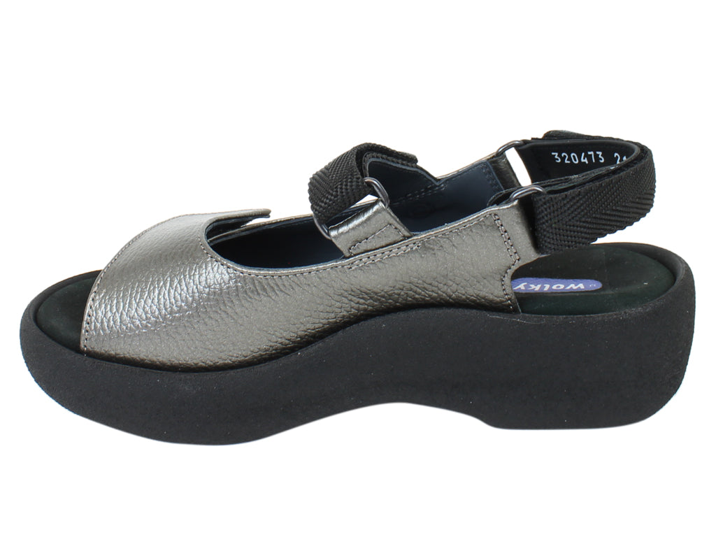 Wolky Sandals Jewel Anthracite side view