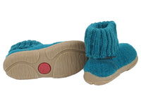 Haflinger Children's slippers Toni Petrol sole view