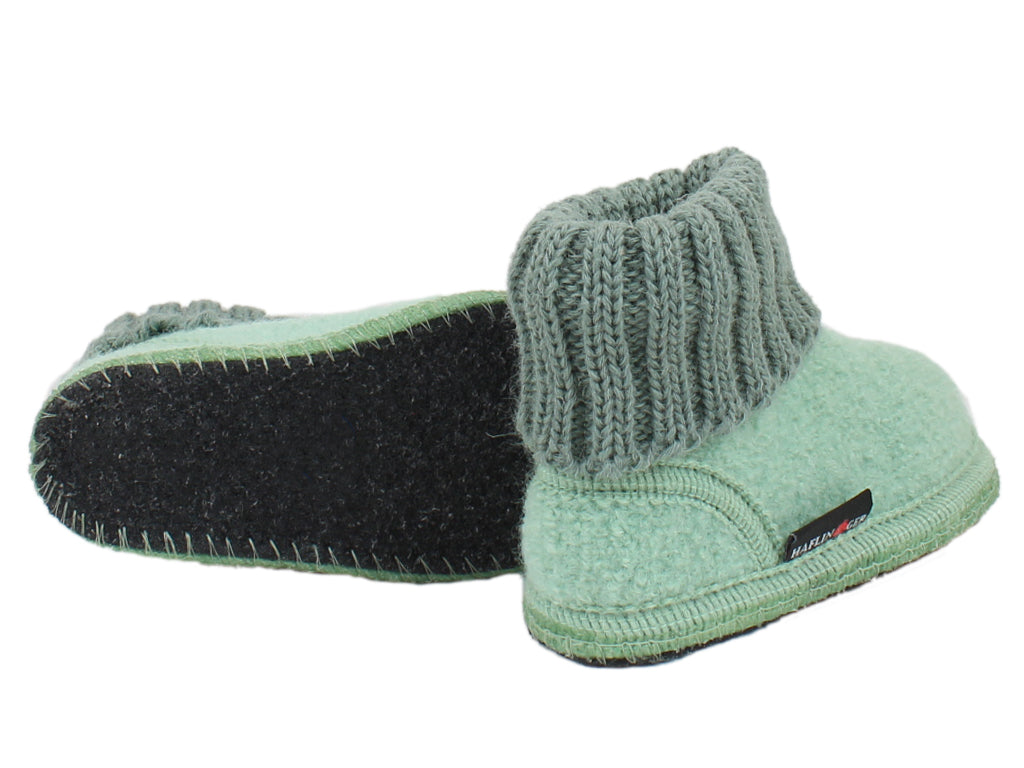 Haflinger Children's slippers Karl Mint sole view
