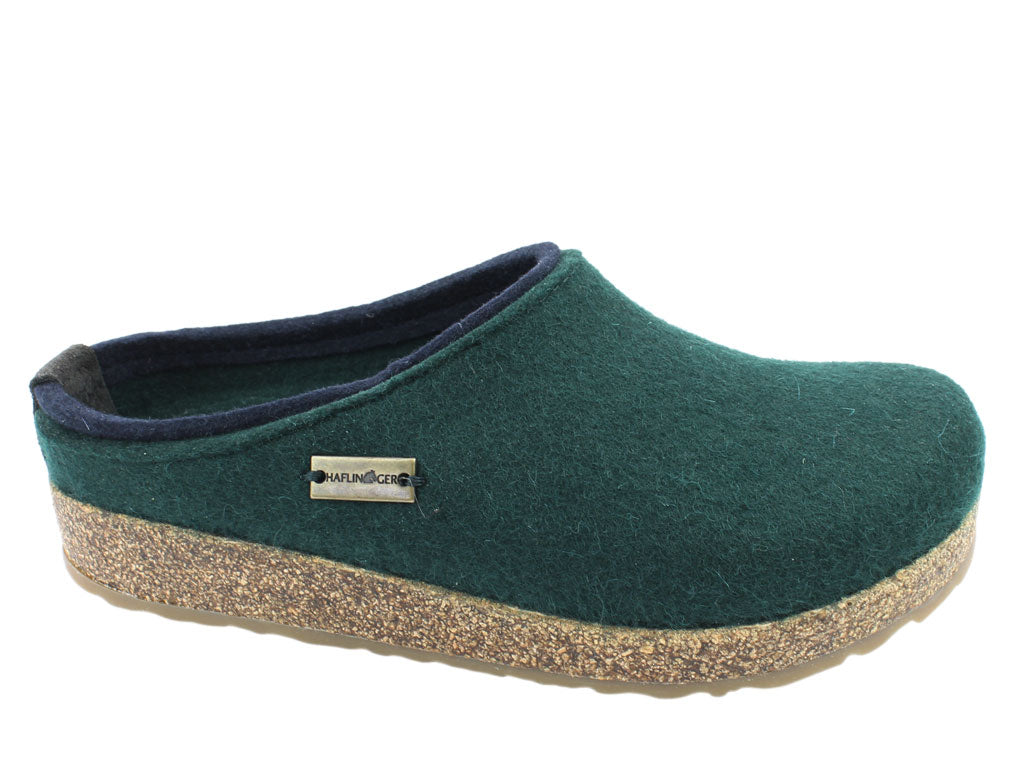Haflinger Felt Clogs Grizzly Kris Fir | Haflinger Unisex Clogs | Shoegarden UK
