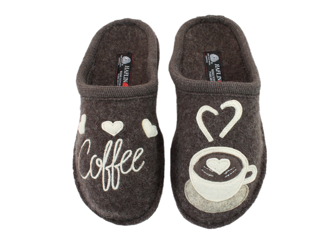 Haflinger Slippers Flair Coffee Time Brown