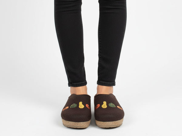 Haflinger Clogs Grizzly Pumpkin Espresso