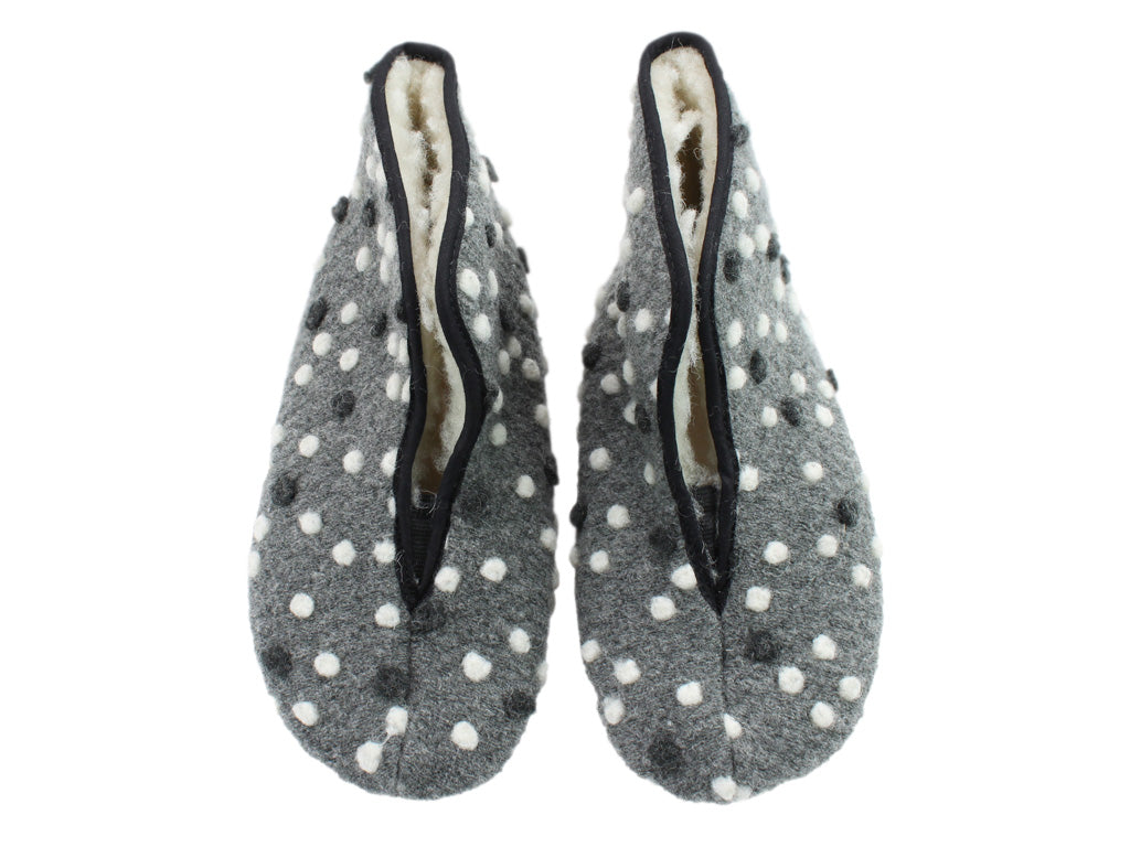 OmaKing lambswool Barefoot Snowfall slippers