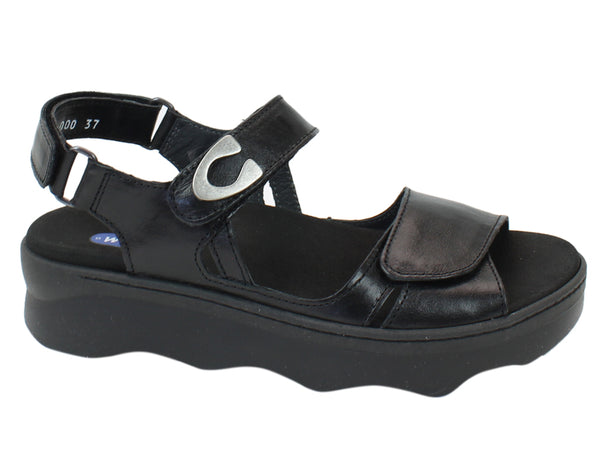 Wolky Sandals Medusa Black sidew view