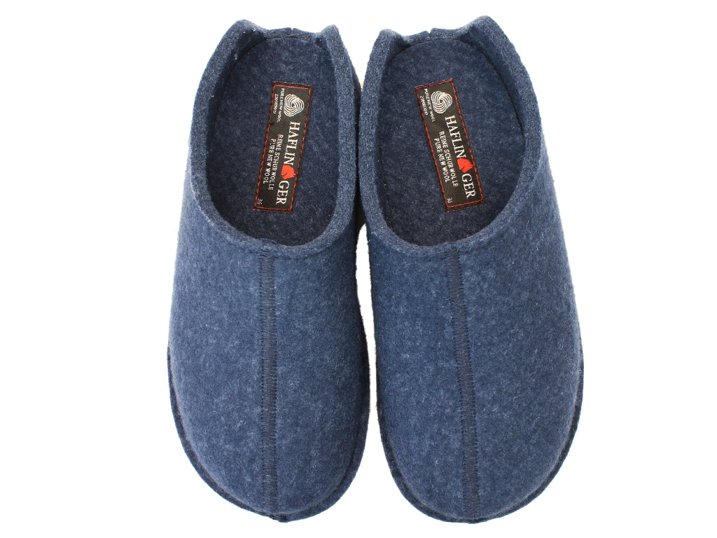 Haflinger Slippers Smily Jeans upper view