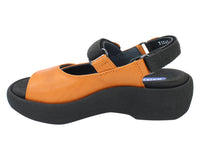 Wolky Women Sandals Jewel Orange side view