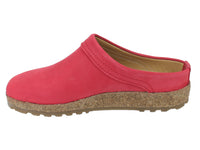 Haflinger Leather Clogs Malmo Red side view