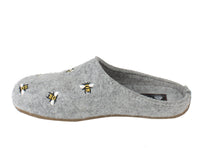 Haflinger Slippers Everest Bees Light Grey side view