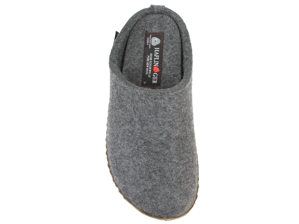 Haflinger Felt Slippers Emil Anthracite top view