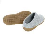 Glerups Slippers Grey Rubber Sole sole view
