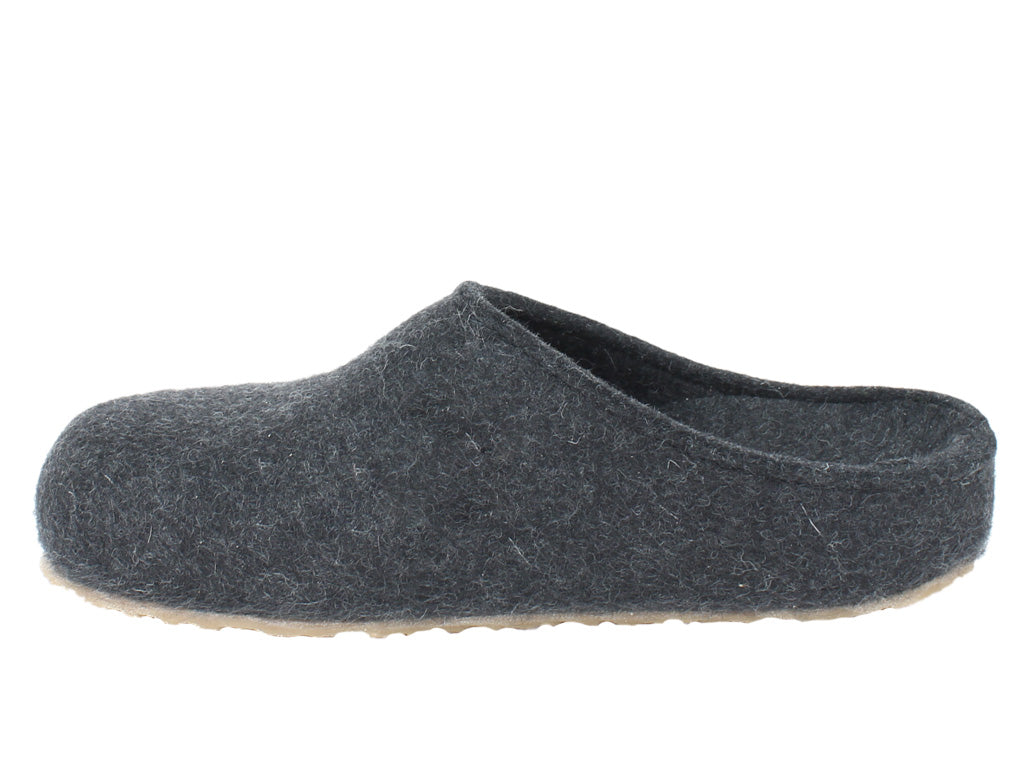 Haflinger Unisex Clogs Grizzly Michl Graphite side view