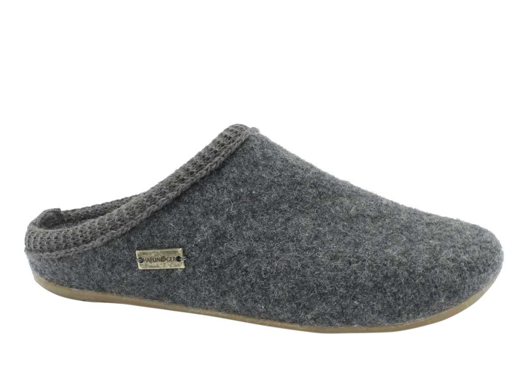 Haflinger Slippers Everest Classic Anthracite Unisex wool