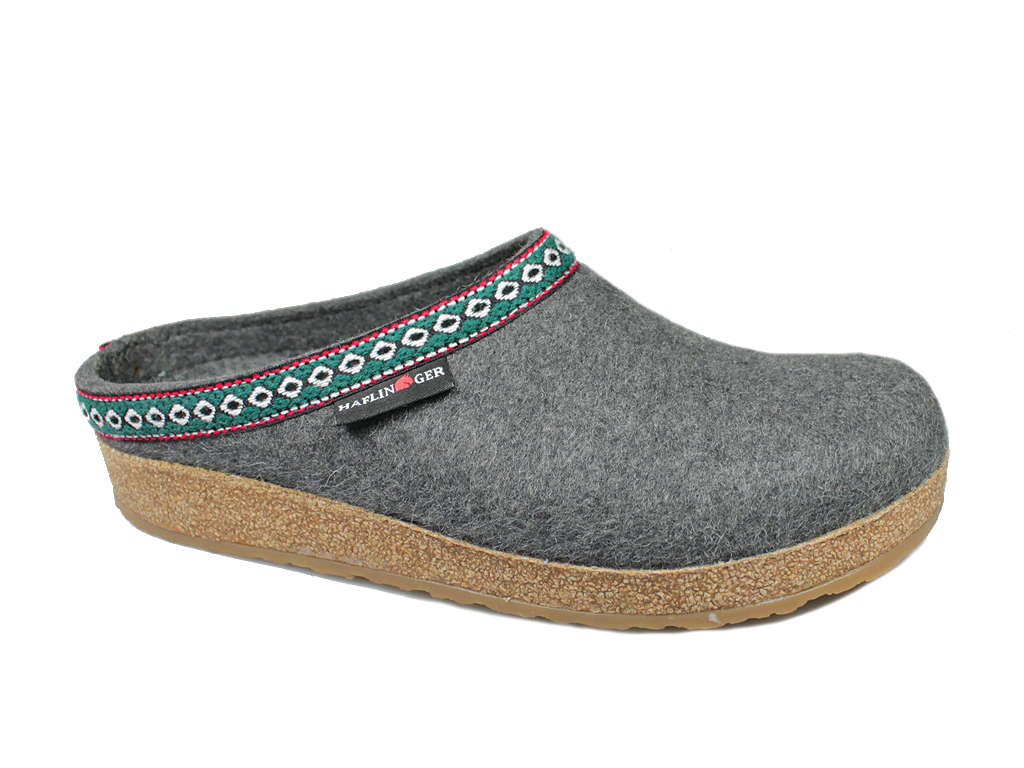 Haflinger Clogs Grizzly Franzl Anthracite Unisex Felt Clogs Shoegarden Uk