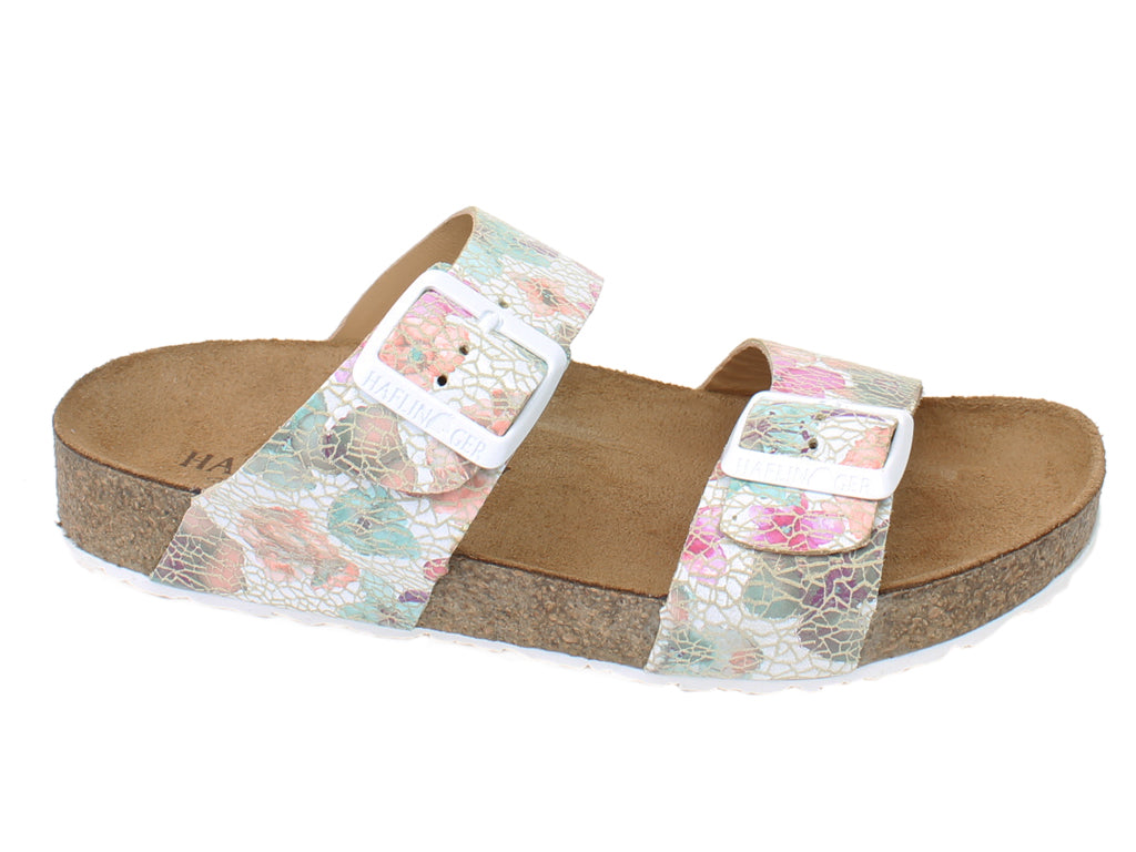 Haflinger Sandals Andrea Flowers side view