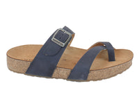 Haflinger Women Sandals Juno Marine Blue side view