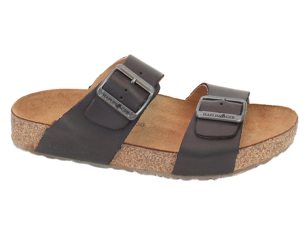 Haflinger Sandals Andrea Country Brown side view