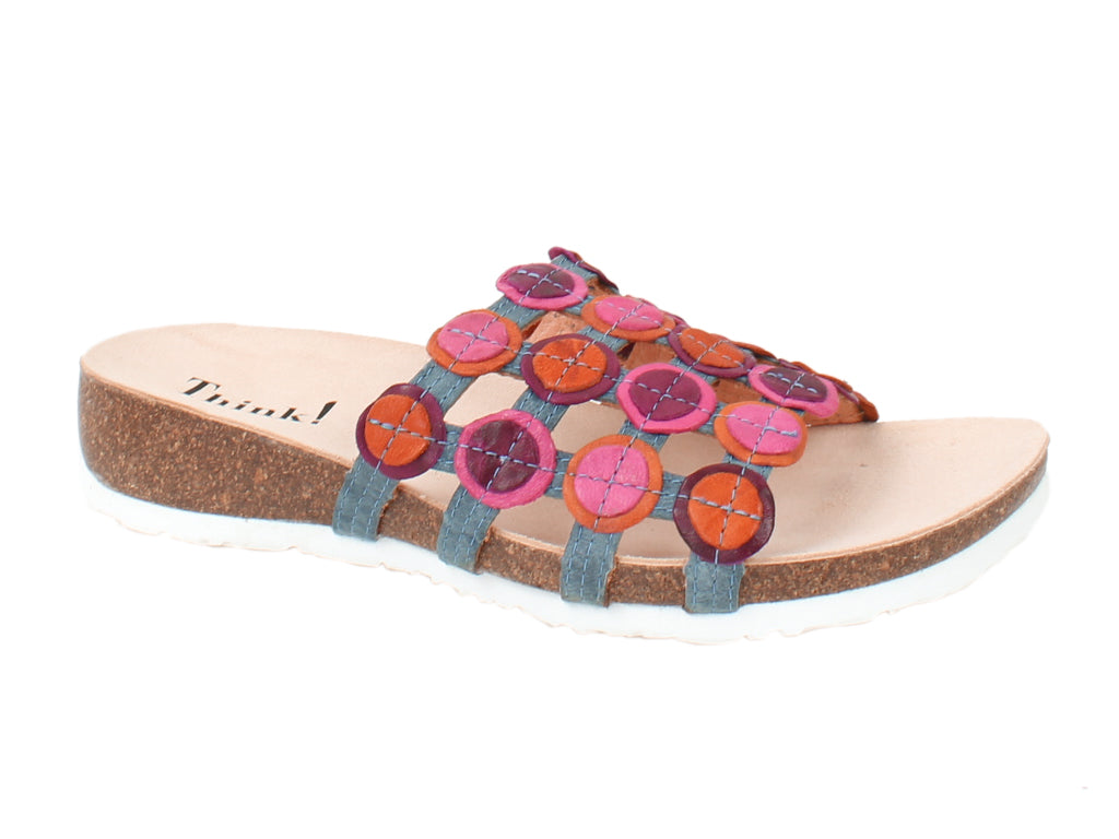 Think! Women Sandals Julia 247 Pink/Denim side view