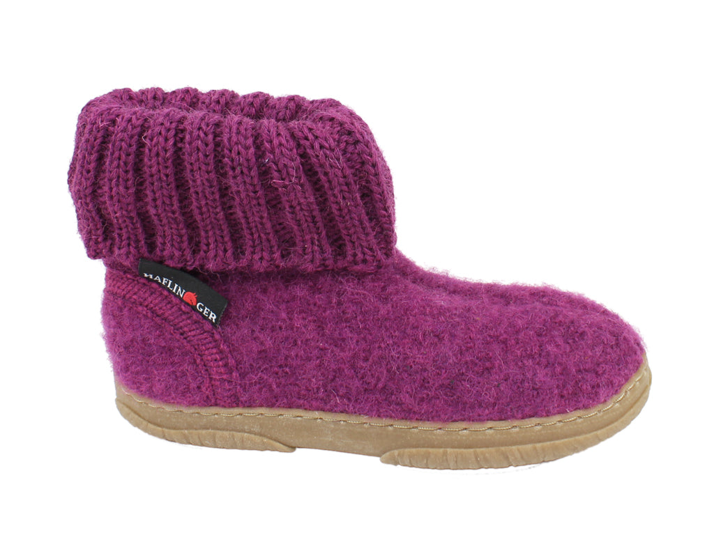 Haflinger Children's slippers Toni Mulberry side view