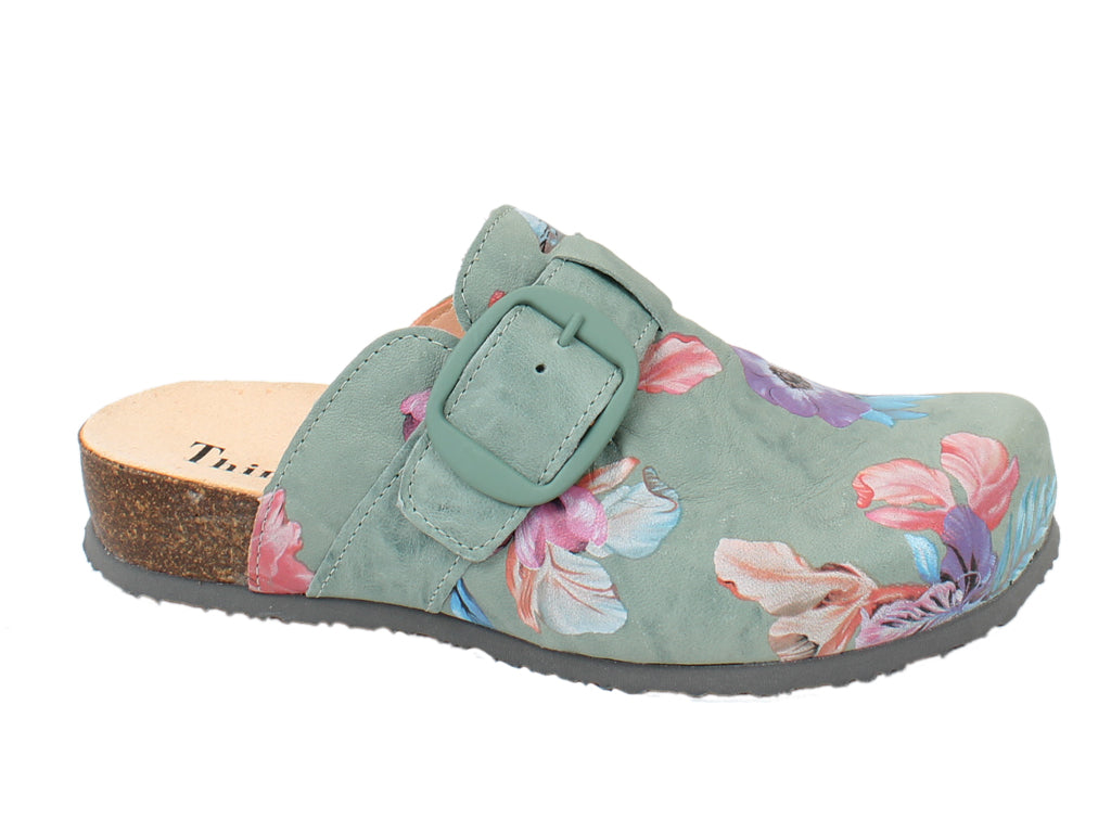 Think! Women Clogs Julia Flowers side view