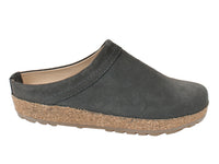 Haflinger Leather Clogs Malmo Graphite side view