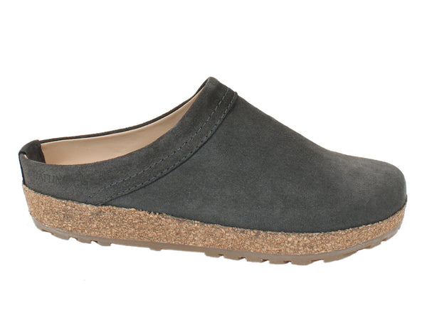 Haflinger Leather Clogs Malmo Graphite side view