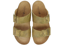 Haflinger Sandals Andrea Olive upper view