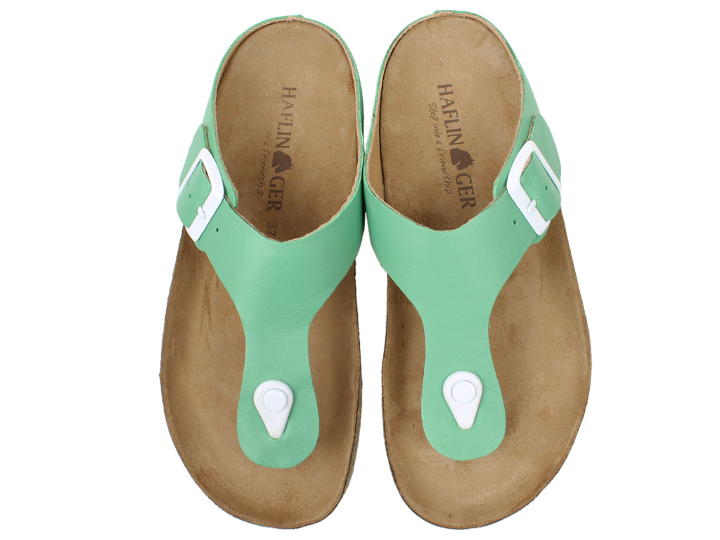 Haflinger Sandals Memphis Green upper view