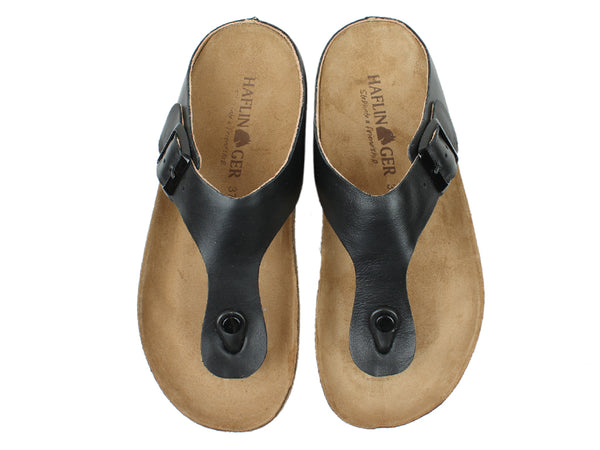 Haflinger Sandals Memphis Black upper view