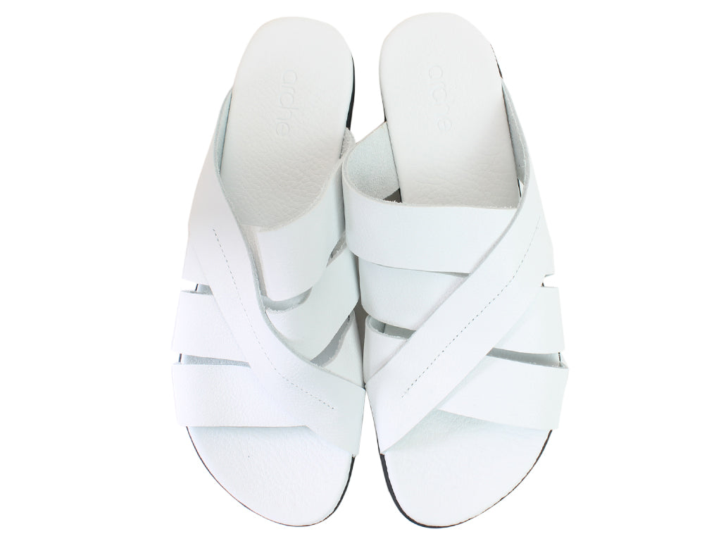 Arche Sandals Aurbha White upper view