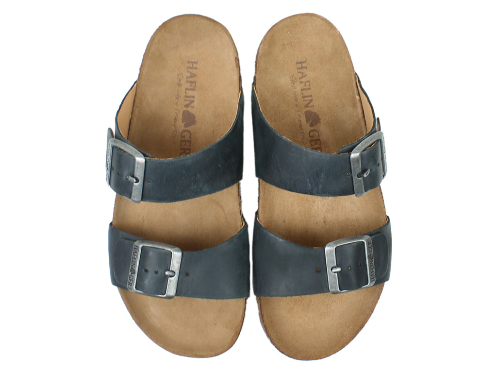 Haflinger Sandals Andrea Black upper view