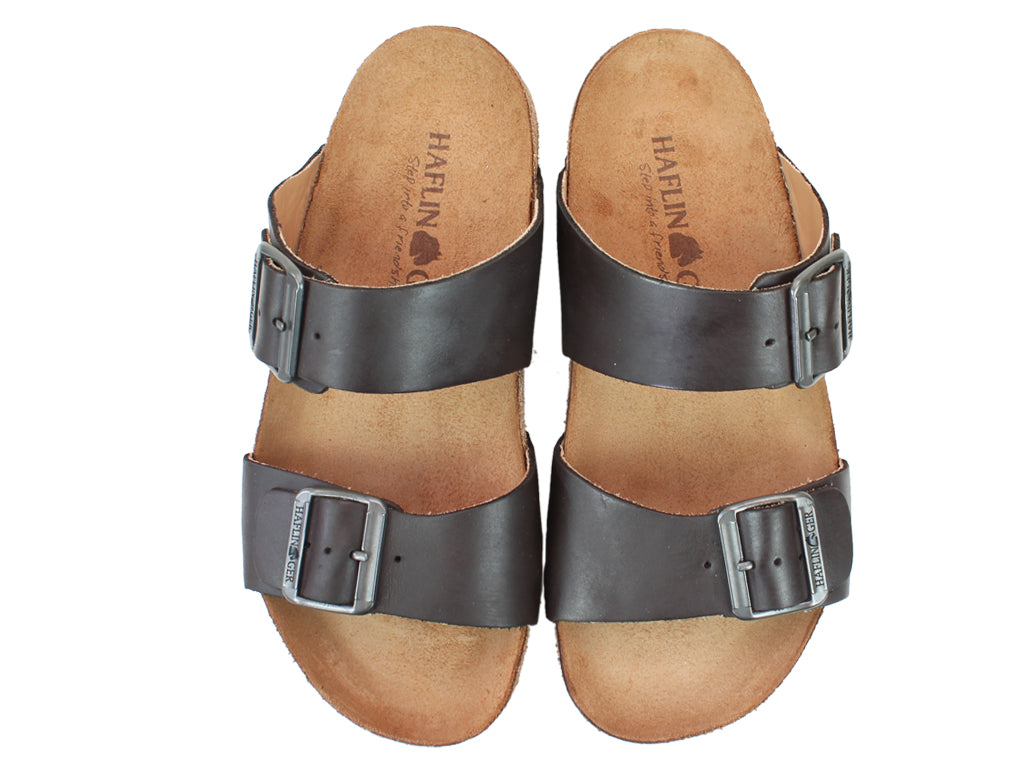 Haflinger Sandals Andrea Country Brown upper view