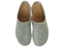 Haflinger Leather Clogs Malmo Khaki upper view