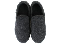 Haflinger Unisex Wool Loafers Graphite upper view
