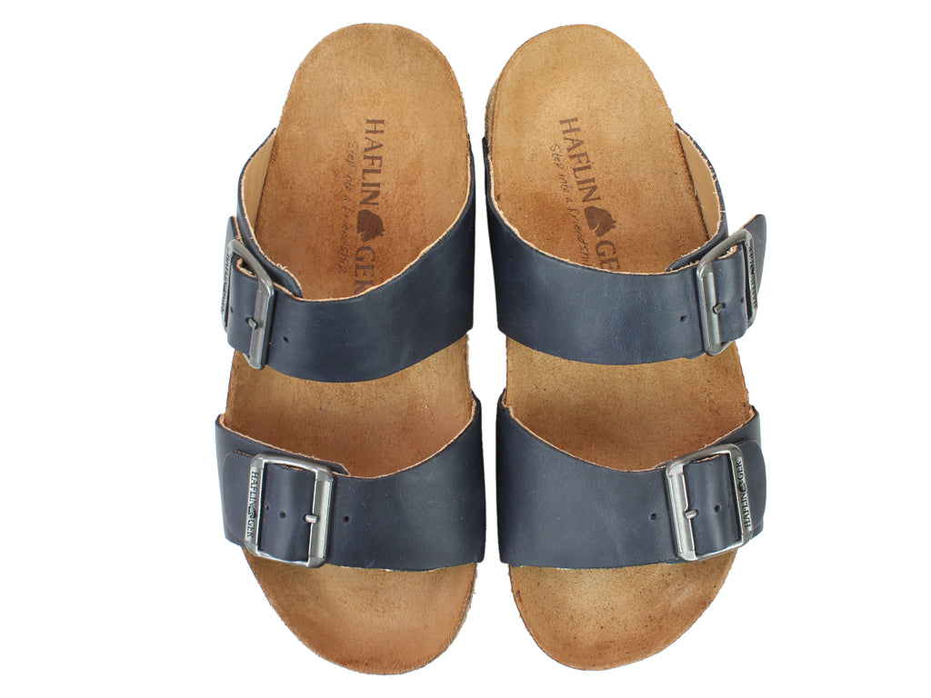 Haflinger Sandals Andrea Marine Blue upper view