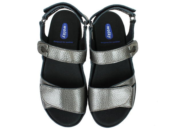 Wolky Sandals Medusa Anthracite upper view