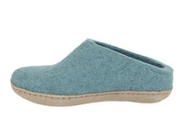 Glerups Slippers Open Heel Sea Blue side view