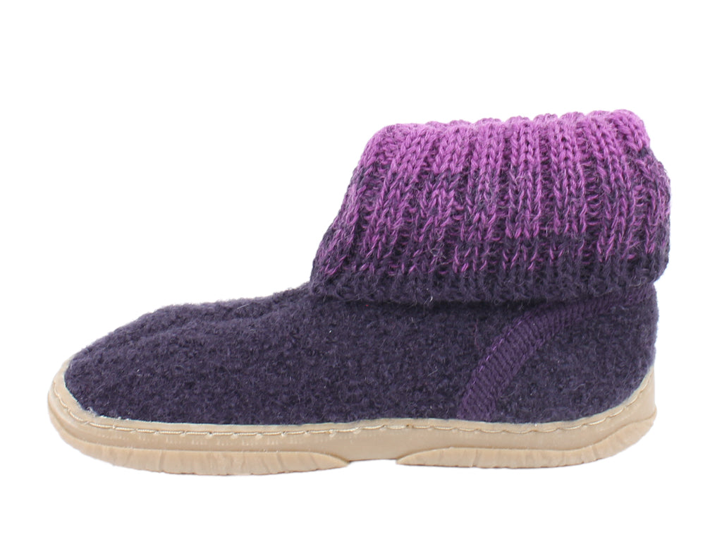 Haflinger Children's slippers Yuki Lavender side view