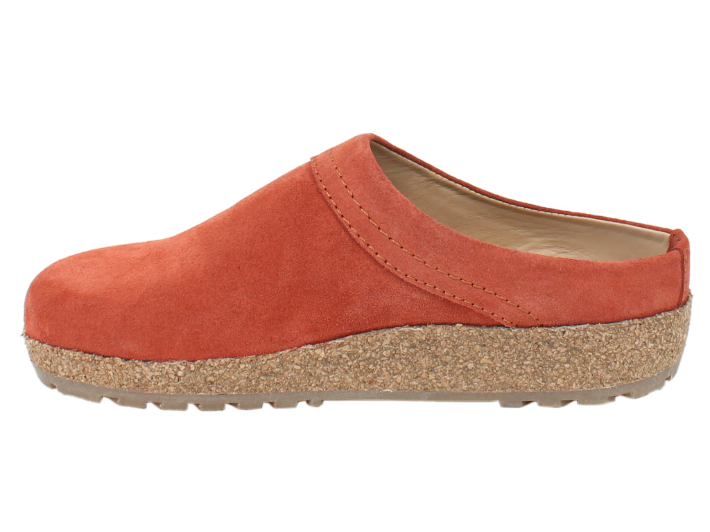 Haflinger Leather Clogs Malmo Rost side view