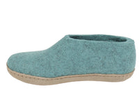 Glerups Slippers Closed Heel Sea Blue side view