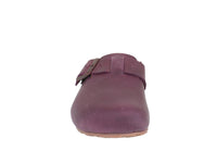 Haflinger Unisex Leather Clogs Porto Bordeaux front view