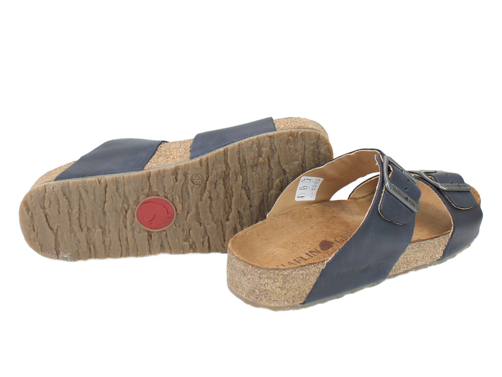 Haflinger Sandals Andrea Marine Blue sole view