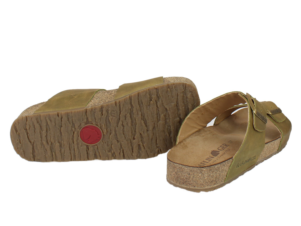 Haflinger Sandals Andrea Olive sole view